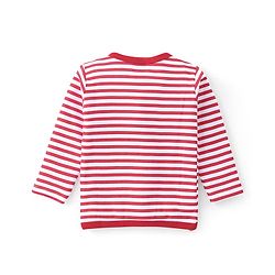Babyhug 100% Cotton Full Sleeves Vests Striped & Christmas Theme Print Pack Of 3 - Grey Red & Blue