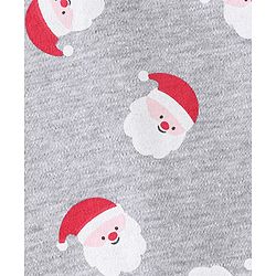 Babyhug 100% Cotton Full Sleeves Vests Striped & Christmas Theme Print Pack Of 3 - Grey Red & Blue