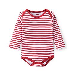 Babyhug Cotton Knit Full Sleeves Onesie Stripes Design - Multicolour