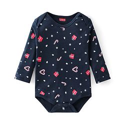 Babyhug Cotton Knit Full Sleeves Onesie Stripes Design - Multicolour