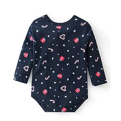 Babyhug Cotton Knit Full Sleeves Onesie Stripes Design - Multicolour