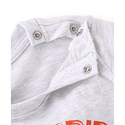 Babyhug Cotton Knit Half Sleeves Solid Shirt with Road Print T-Shirt - Blue & Grey
