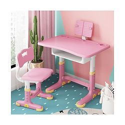 Babyhug Study Table & Chair Set with Height Adjustment  Pink| Reading Frame| Comfortable Backrest| Easy to Assemble| Easy to Clean and Maintain