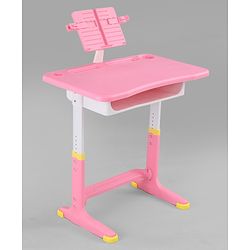 Babyhug Study Table & Chair Set with Height Adjustment  Pink| Reading Frame| Comfortable Backrest| Easy to Assemble| Easy to Clean and Maintain