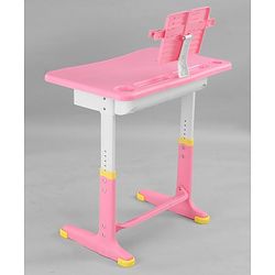 Babyhug Study Table & Chair Set with Height Adjustment  Pink| Reading Frame| Comfortable Backrest| Easy to Assemble| Easy to Clean and Maintain