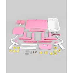 Babyhug Study Table & Chair Set with Height Adjustment  Pink| Reading Frame| Comfortable Backrest| Easy to Assemble| Easy to Clean and Maintain