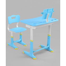 Babyhug Study Table & Chair Set with Height Adjustment  Pink| Reading Frame| Comfortable Backrest| Easy to Assemble| Easy to Clean and Maintain