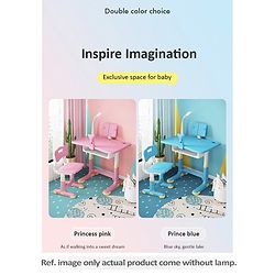 Babyhug Study Table & Chair Set with Height Adjustment  Pink| Reading Frame| Comfortable Backrest| Easy to Assemble| Easy to Clean and Maintain