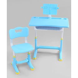 Babyhug Study Table & Chair Set with Height Adjustment  Pink| Reading Frame| Comfortable Backrest| Easy to Assemble| Easy to Clean and Maintain