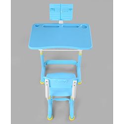 Babyhug Study Table & Chair Set with Height Adjustment  Pink| Reading Frame| Comfortable Backrest| Easy to Assemble| Easy to Clean and Maintain