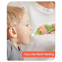 Babyhug Squeezy Silicone Food Feeder- Pink