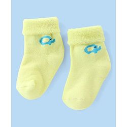 Cute Walk by Babyhug Terry Knit Anti Bacterial Ankle Length Elephant Design Socks Pack of 3 - Multicolour