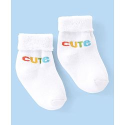 Cute Walk by Babyhug Terry Knit Anti Bacterial Ankle Length Elephant Design Socks Pack of 3 - Multicolour