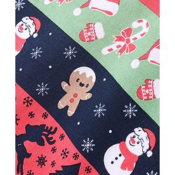 Babyhug 100% Cotton Knit Full Sleeves Sweatshirt With Christmas Print - Pink & Navy Blue