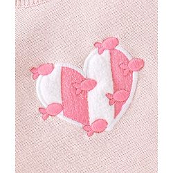 Babyhug Full Sleeves Pullover Sweater with Heart Embroidered - Pink