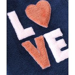 Babyhug 100% Cotton Full Sleeves Winter Wear Suit With Text Embroidery - Navy Blue