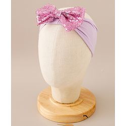 Babyhug Free Size Headbands with Bow & Sequins Pack of 2 - Red & Purple