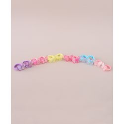 Babyhug Hair Rubber Bands Butterfly Applique Pack of 12 - Multicolor