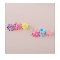Babyhug Hair Rubber Bands Butterfly Applique Pack of 12 - Multicolor