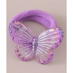 Babyhug Hair Rubber Bands Butterfly Applique Pack of 12 - Multicolor
