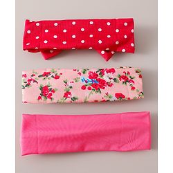 Babyhug Free Size Headbands With Bow Design Pack of 3 - Multicolor