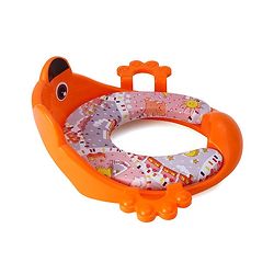 Babyhug Cushioned Potty Training Seat With Handle - Orange