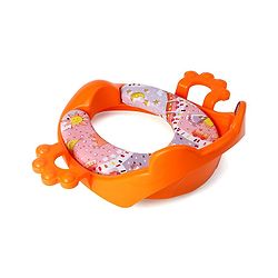 Babyhug Cushioned Potty Training Seat With Handle - Orange