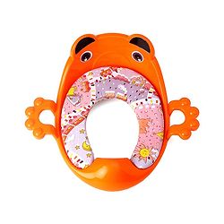 Babyhug Cushioned Potty Training Seat With Handle - Orange
