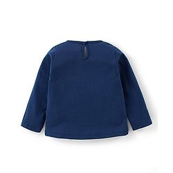 Babyhug Cotton Full Sleeves Tee With Rainbow Graphics - Navy Blue
