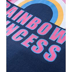 Babyhug Cotton Full Sleeves Tee With Rainbow Graphics - Navy Blue