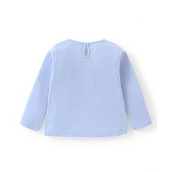 Babyhug Cotton Full Sleeves Tee With Unicorn Graphics - Blue