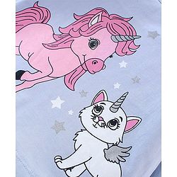 Babyhug Cotton Full Sleeves Tee With Unicorn Graphics - Blue