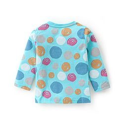 Babyhug Cotton Knit Full Sleeves Text Printed Night Suit - Blue