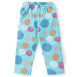 Babyhug Cotton Knit Full Sleeves Text Printed Night Suit - Blue