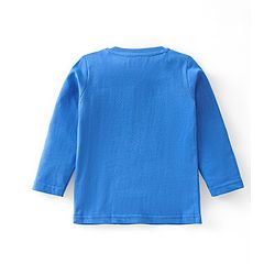 Babyhug Cotton Knit Full Sleeves Lion Printed Night Suit - Blue