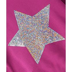 Babyhug Cotton Knit Full Sleeves Sweatshirt with Sequins & Foil Detailing - Purple
