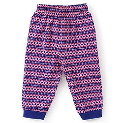Babyhug Cotton Full Sleeves Night Suit Kitty Print- Pink & Purple