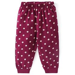 Babyhug Cotton Full Sleeves Night Suit Deer Print - Purple