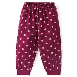 Babyhug Cotton Full Sleeves Night Suit Deer Print - Purple