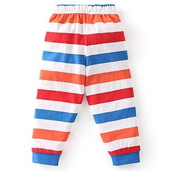 Babyhug Cotton Knit Full Sleeves Night Suit Air Plane Print - Red