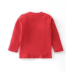 Babyhug Cotton Knit Full Sleeves Night Suit Air Plane Print - Red