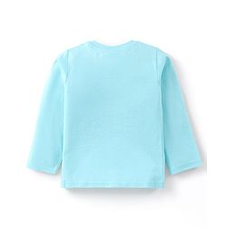 Babyhug Cotton Knit Full Sleeves Night Suit Bus Print - Blue