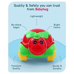 Babyhug Turtle On Wheel- Red & Green