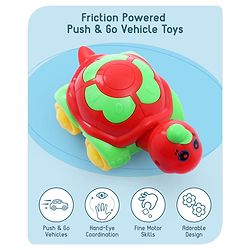 Babyhug Turtle On Wheel- Red & Green
