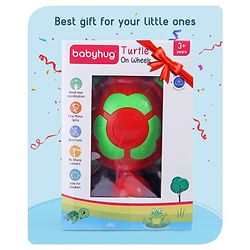 Babyhug Turtle On Wheel- Red & Green