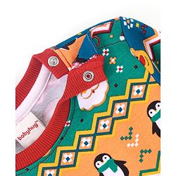 Babyhug Cotton Knit Full Sleeves Sweatshirt with All Over Graphics Print   - Multicolour