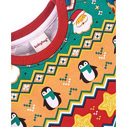Babyhug Cotton Knit Full Sleeves Sweatshirt with All Over Graphics Print   - Multicolour
