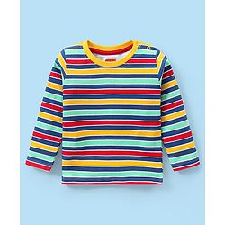 Babyhug 100% Cotton Knit Full Sleeves Tee with Car Graphics Pack of 3 - Multicolour