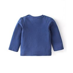 Babyhug Cotton Knit Full Sleeves Night Suit With Text Print - Navy Blue & Red