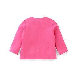 Babyhug Single Jersey Cotton Knit Full Sleeves Nightsuit With Kitty Print - Pink